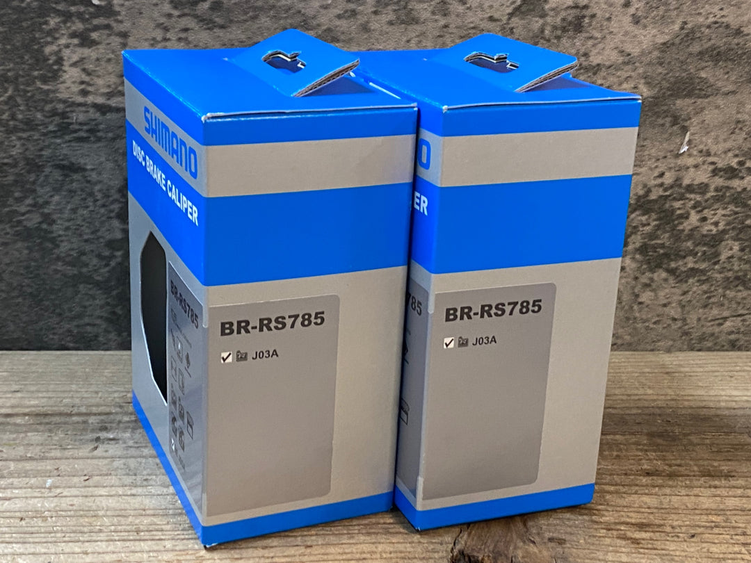 JU374 シマノ SHIMANO BR-RS785 油圧ディスクブレーキキャリパー 前後セット ポストマウント 未使用