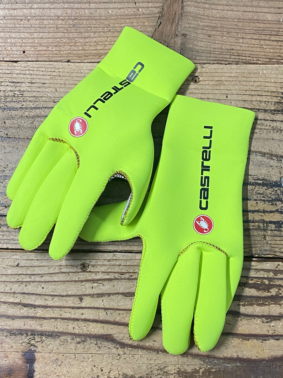 KC588 カステリ CASTELLI DILUVIO C GLOVE 長指 グローブ 黄 L/XL