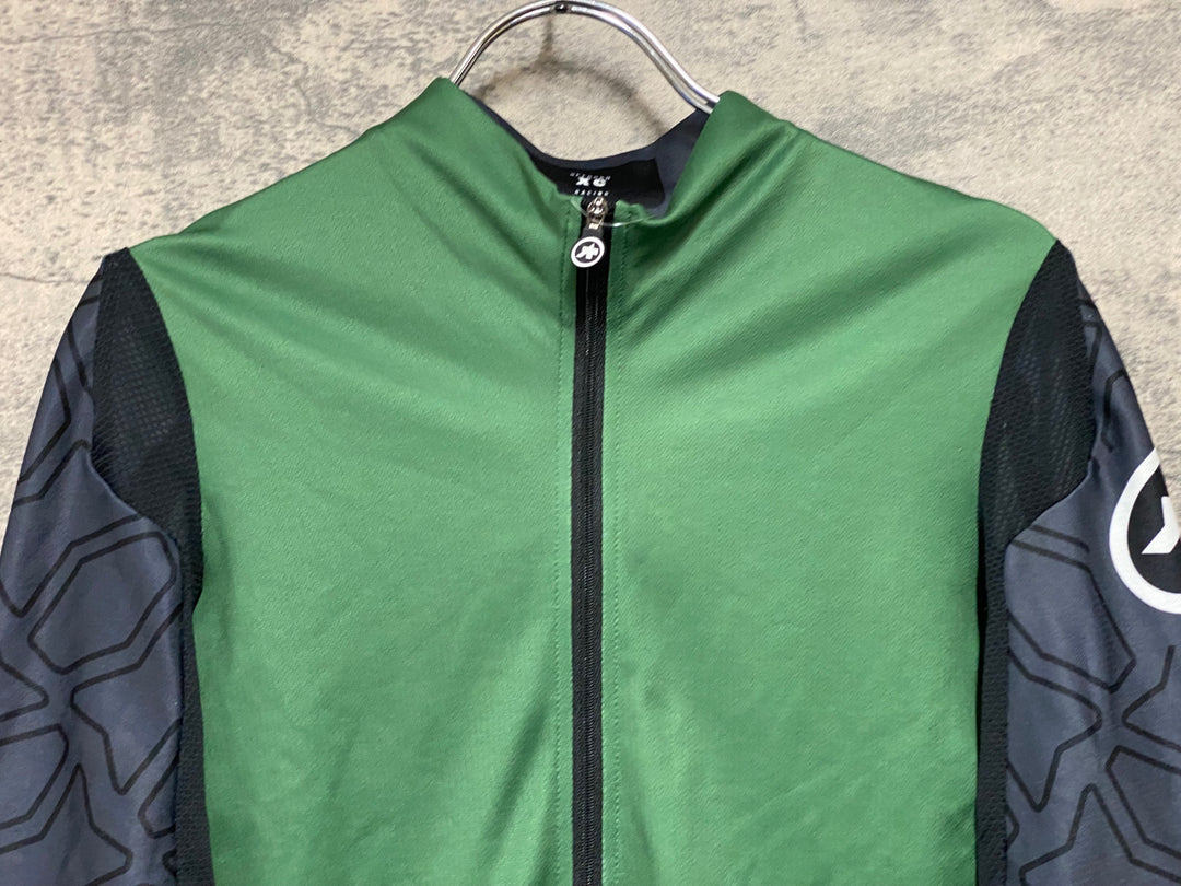 JL103 アソス assos XC SHORT SLEEVE JERSEY 半袖 サイクルジャージ 緑 黒 S