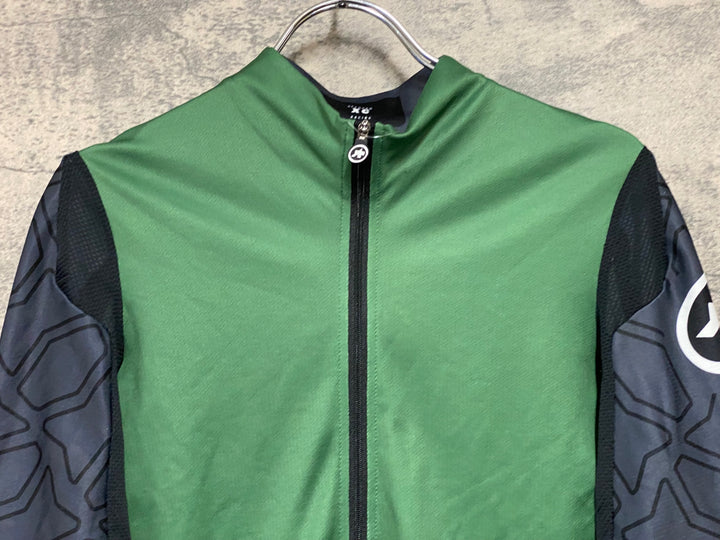 JL103 アソス assos XC SHORT SLEEVE JERSEY 半袖 サイクルジャージ 緑 黒 S