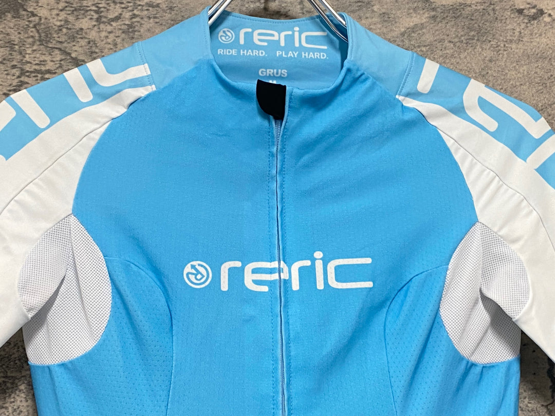 JZ714 レリック reric 半袖 サイクルジャージ 白/緑 レディース M