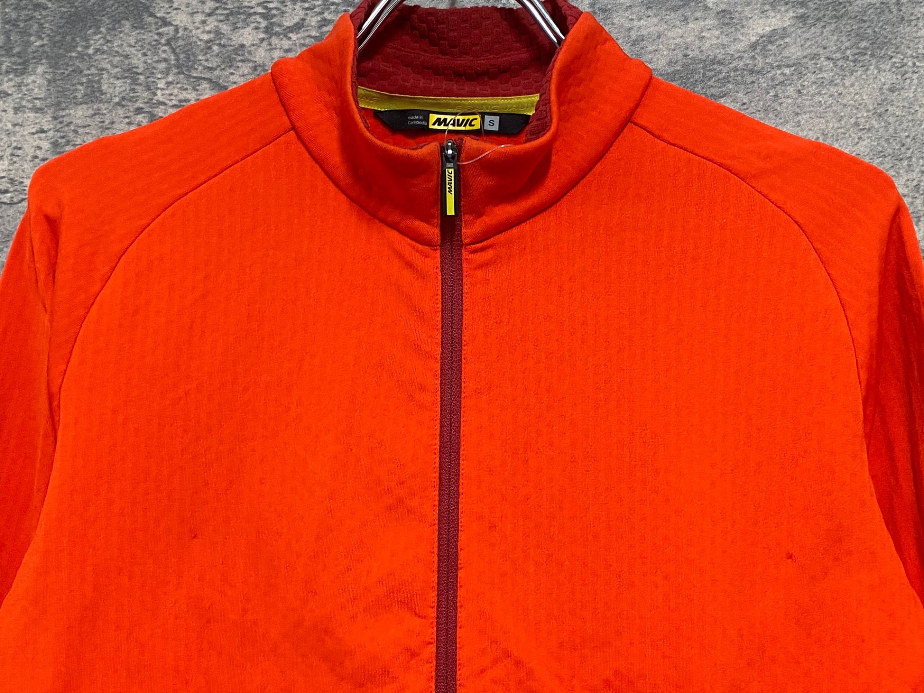 JU567 マヴィック MAVIC 長袖 サイクルジャージ オレンジ S 裏起毛