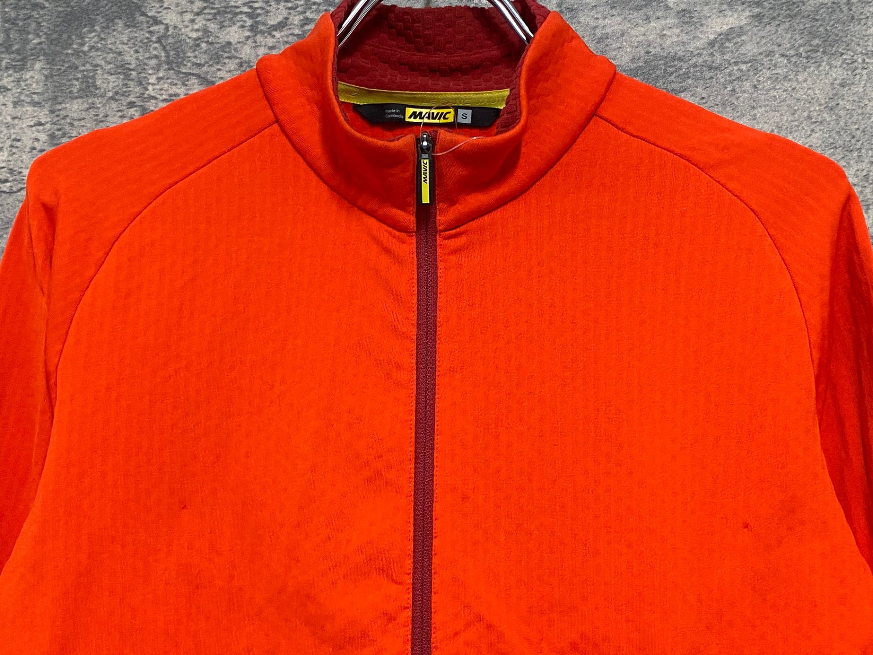 JU567 マヴィック MAVIC 長袖 サイクルジャージ オレンジ S 裏起毛
