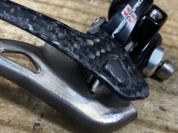 KP563 カンパニョーロ CAMPAGNOLO レコード RECORD フロントディレイラー 2s 直付 ※ブリッジ部分の割れ切れの為ジャンク