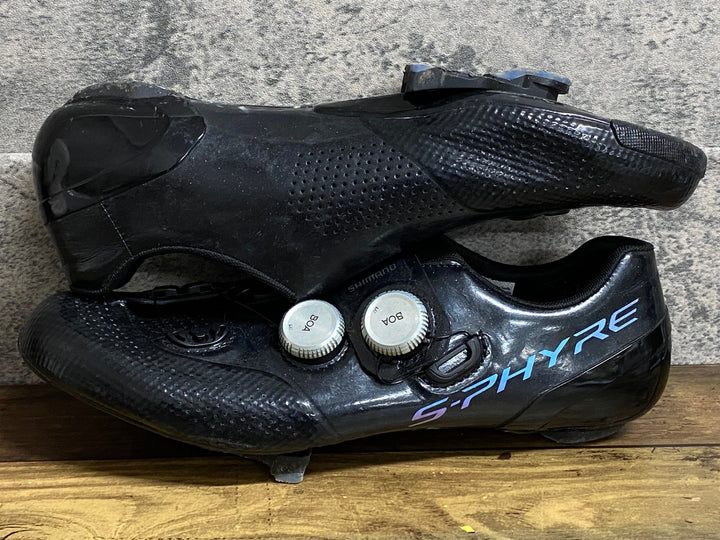 JZ052 シマノ SHIMANO S-PHYRE SHRC902S L01 S ビンディングシューズ 3穴 EU44 黒