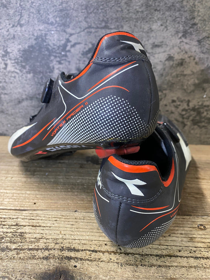 JT033 ディアドラ DIADORA VORTEX RACER Ⅱ ビンディングシューズ BOA 3穴 黒 EU42.5