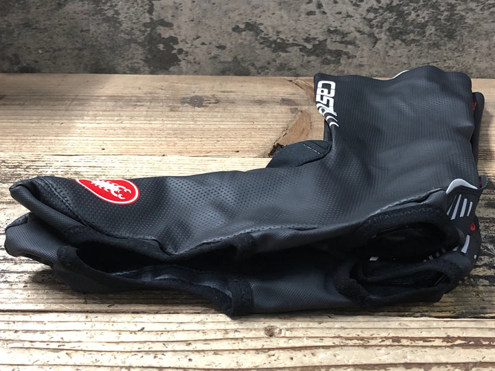 KC796 カステリ CASTELLI ロッソコルサ ROSSO CORSA シューズウォーマー 黒 L 裏起毛