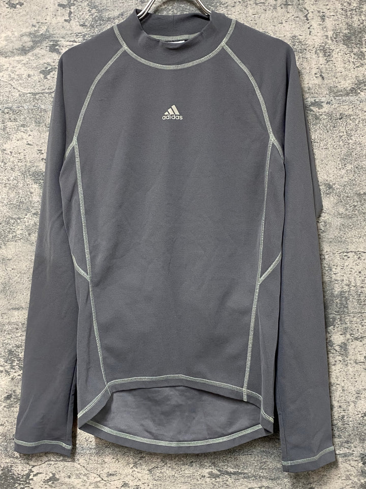 KA112 アディダス adidas 長袖 レイヤー シャツ グレー M