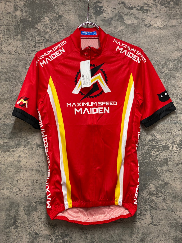 JM933 ウェイブワン WAVE ONE 半袖 サイクルジャージ 赤 M マキシマム