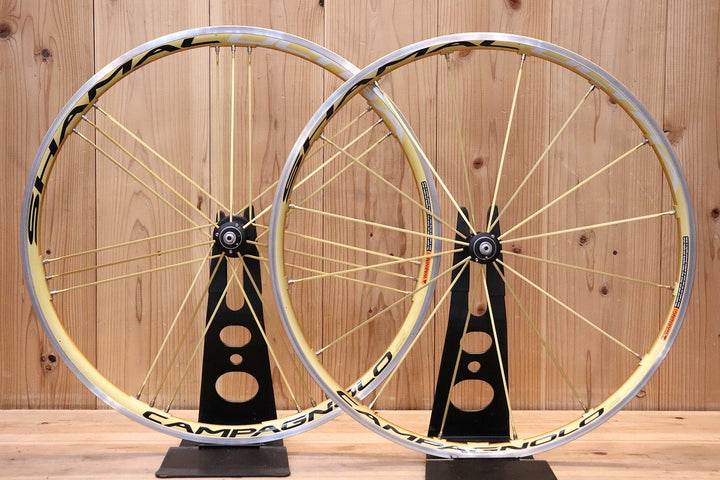 カンパニョーロ CAMPAGNOLO シャマル ウルトラ SHAMAL ULTRA GOLD アルミ クリンチャー ホイールセット カンパ11/12S ナローリム 15C 【芦屋店】