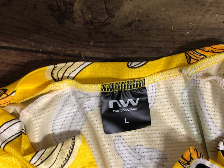 KD826 ノースウェーブ NORTHWAVE PEACE BANANA JERSEY 半袖 サイクルジャージ 黄 L