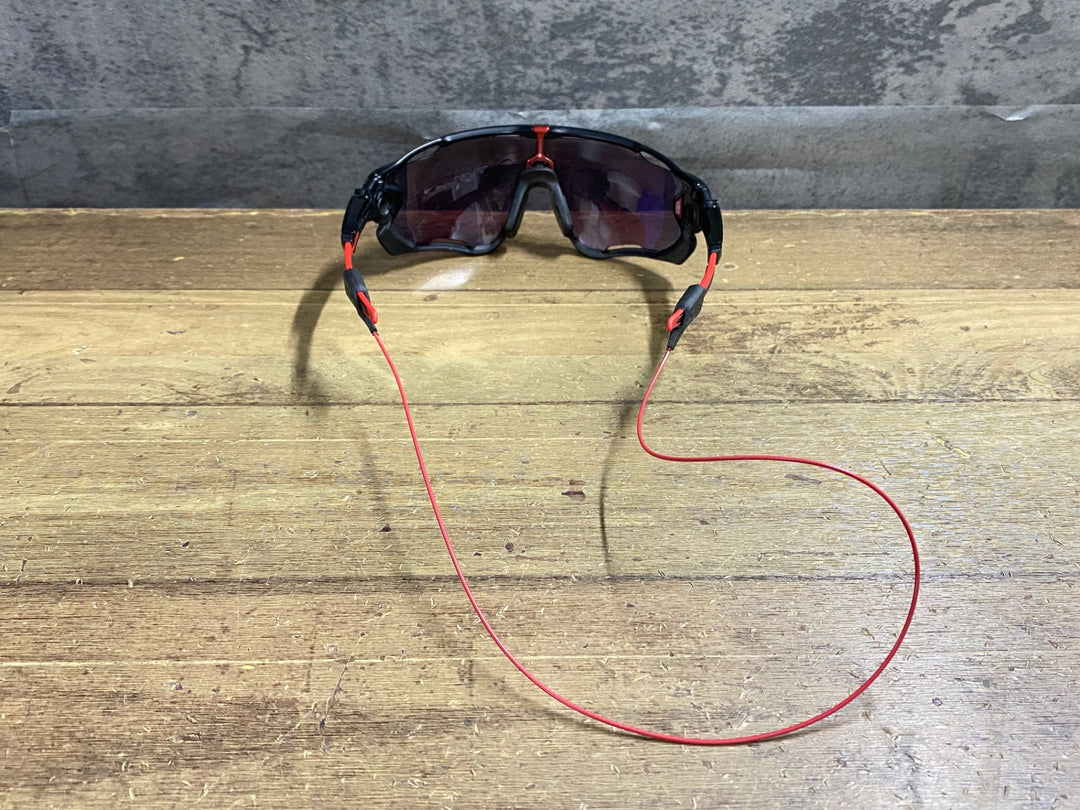 KG235 オークリー OAKLEY JAWBREAKER サングラス アイウェア 黒 赤 PRIZM PHOTOCHROMIC ※レンズ剥離ジャンク