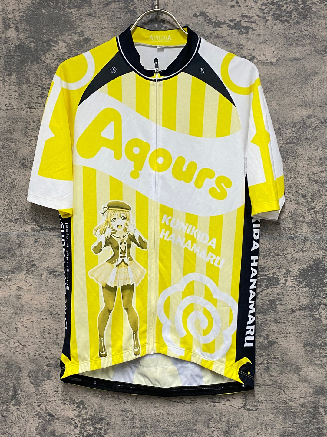 KG888 アウローラ AURORA 半袖 サイクルジャージ 白 黄 XL ラブライブ! サンシャイン!! 国木田花丸 2nd Ver.