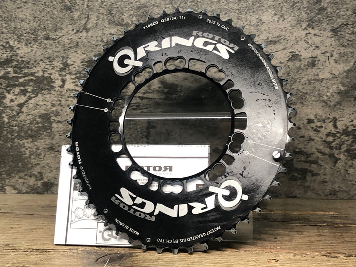 JO553 ローター ROTOR QRINGS アウター チェーンリング 50T 110BCD 5H ※摩耗強い為ジャンク