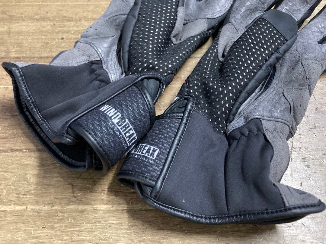 KD551 パールイズミ PEARL iZUMi 長指 ウィンターグローブ 黒 M WIND BREAK TITANIUM