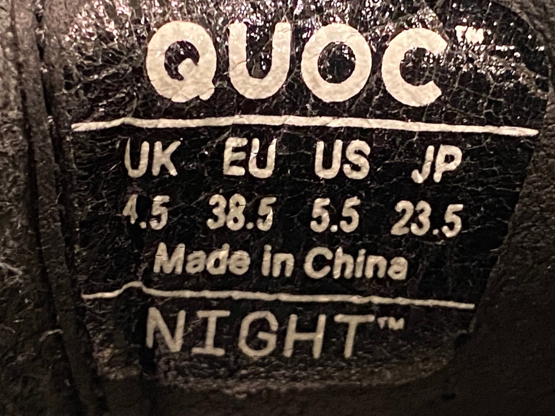 JE369 クオック QUOC NIGHT レザー ビンディングシューズ 黒 EU38.5 3穴