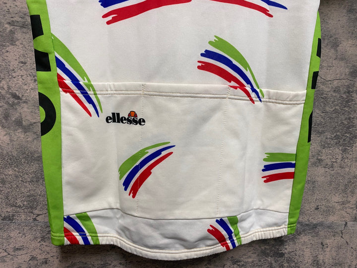 JR165 エレッセ ellesse 半袖 サイクルジャージ 白 L