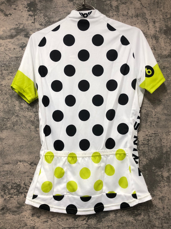 IW598 ツインシックス TWIN SIX 半袖 サイクルジャージ 水玉 白黒 women's Ｍ