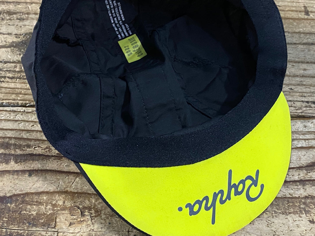 JZ550 ラファ Rapha サイクルキャップ 黒 黄 ワンサイズ