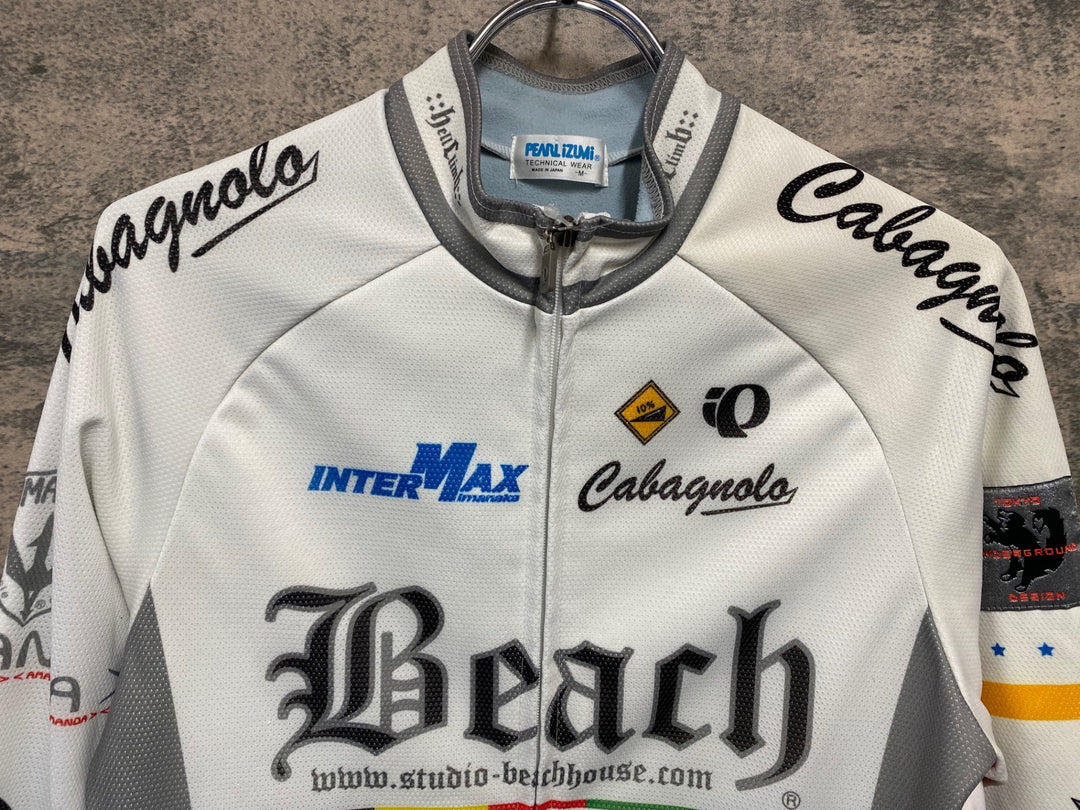 JT528 パールイズミ PEARL iZUMi 長袖 サイクルジャージ 白 M 裏起毛