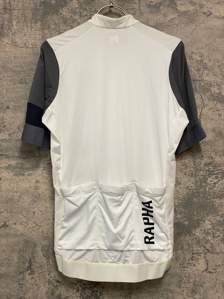 JY684 ラファ Rapha PRO TEAM TRAINING JERSEY 半袖 サイクルジャージ 白 グレー L