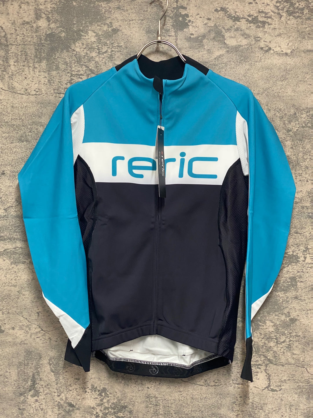 JV957 レリック reric Axis Long Sleeve Jersey 長袖 サイクルジャージ 黒青 M 裏起毛