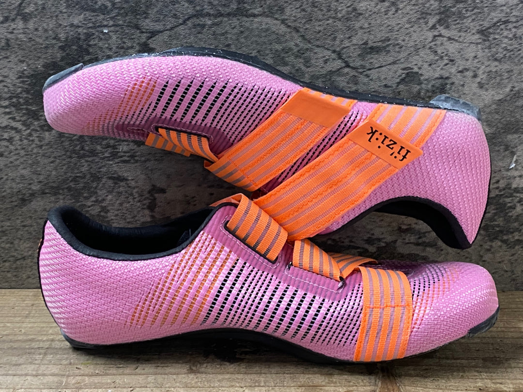 JS465 フィジーク fizik テンポ VENTO POWERSTRAP AEROWEAVE CARBON ビンディングシューズ ピンク EUR41