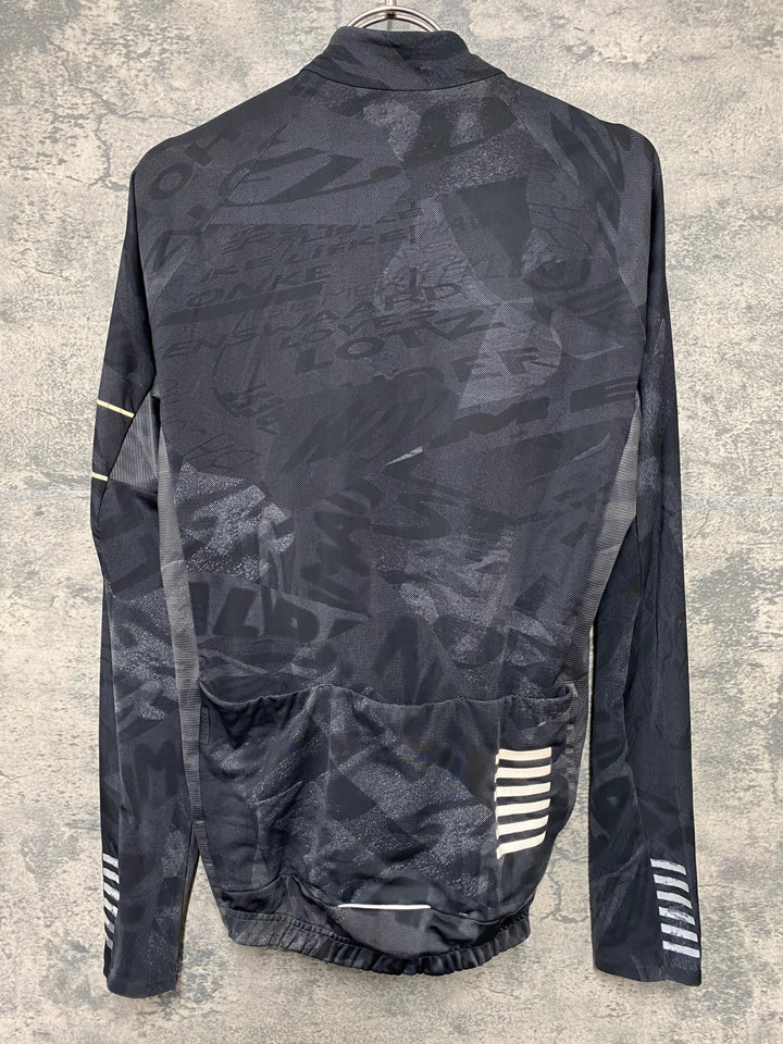 JM647 ラファ Rapha PRO TEAM LS TRAINING JERSEY RACE PRINT PACK 長袖 サイクルジャージ 黒 M