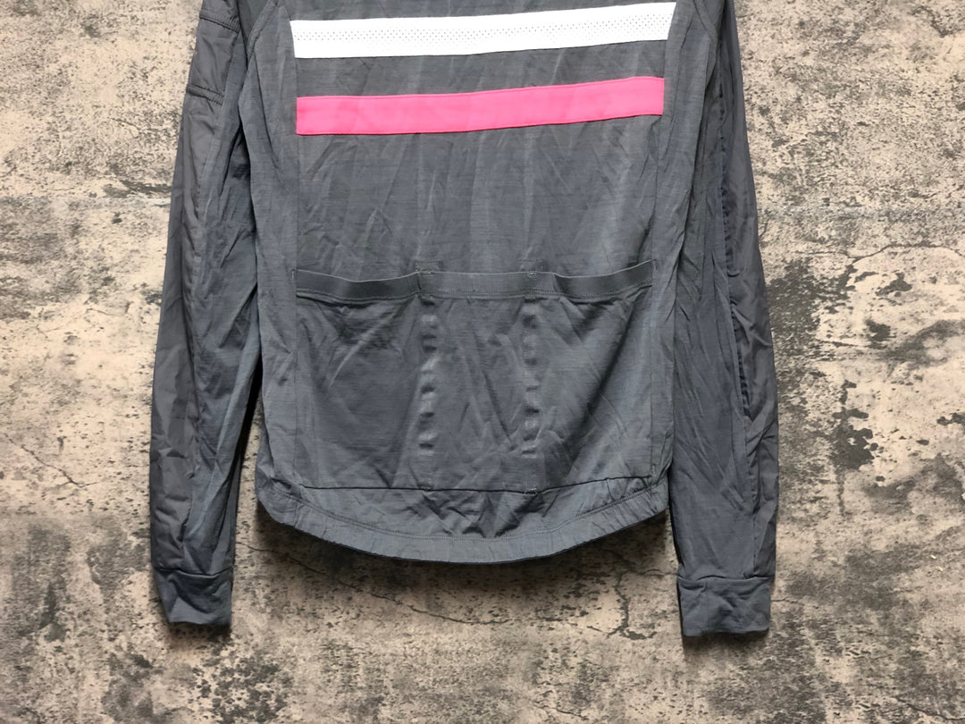 KM439 ラファ Rapha WOMEN’S BREVET LONG SLEEVE WINDBLOCK JERSEY 長袖 サイクルジャージ グレー XS