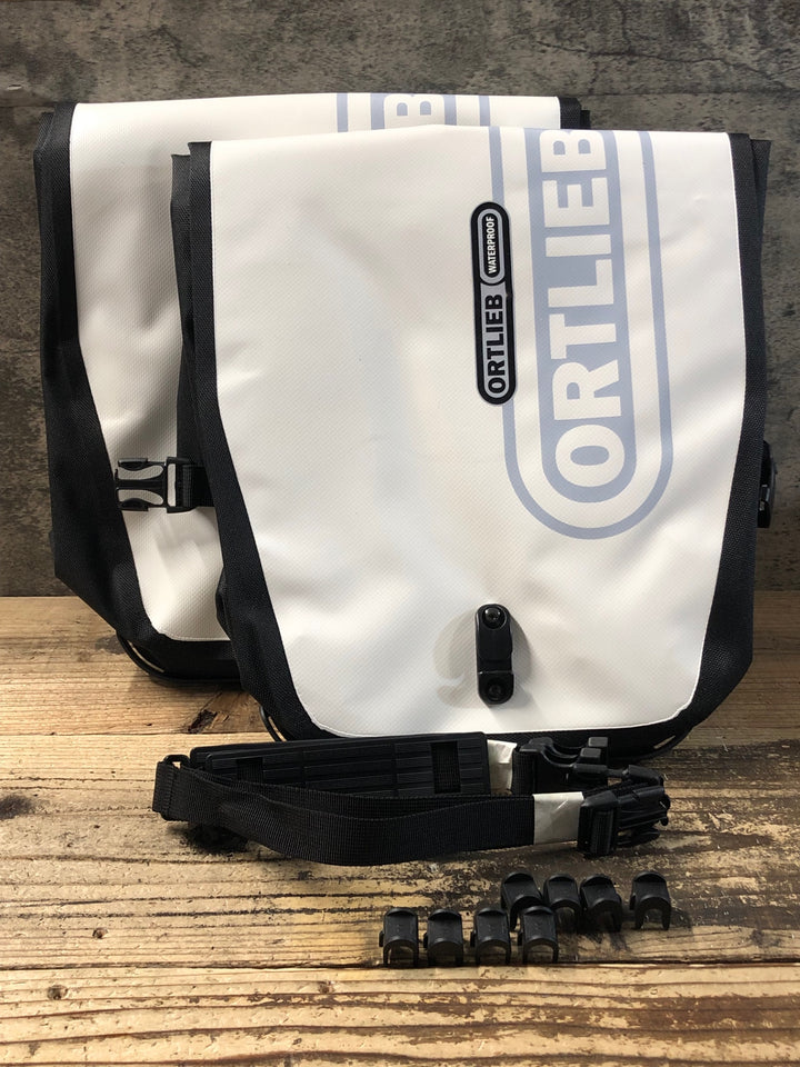 JQ950 オルトリーブ ORTLIEB WATERPROOF Back Roller Classic パニアバッグ 白 ※汚れ