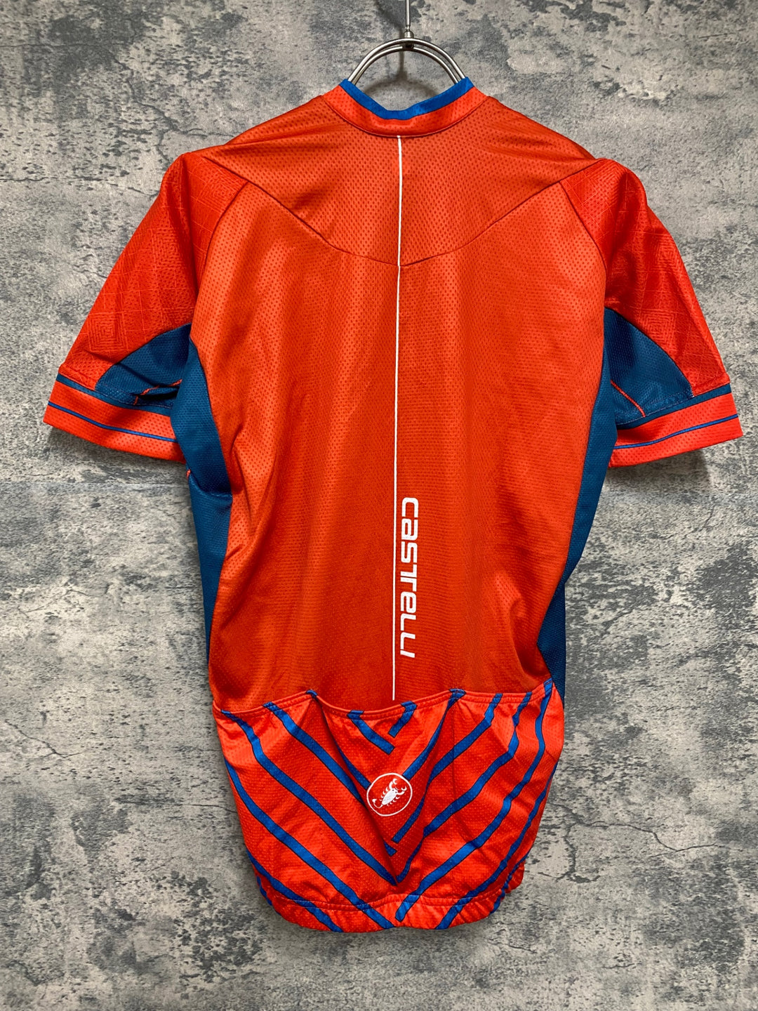 KB494 カステリ CASTELLI ロッソコルサ ROSSO CORSA 半袖 サイクルジャージ オレンジ M