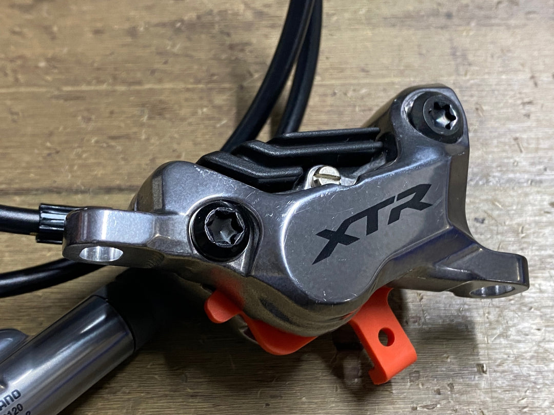 KH716 シマノ SHIMANO XTR BL-M9120-L BL-M9120 右前 ブレーキ レバー キャリパー セット 2フィンガー Φ22.2 フラットマウント 油圧