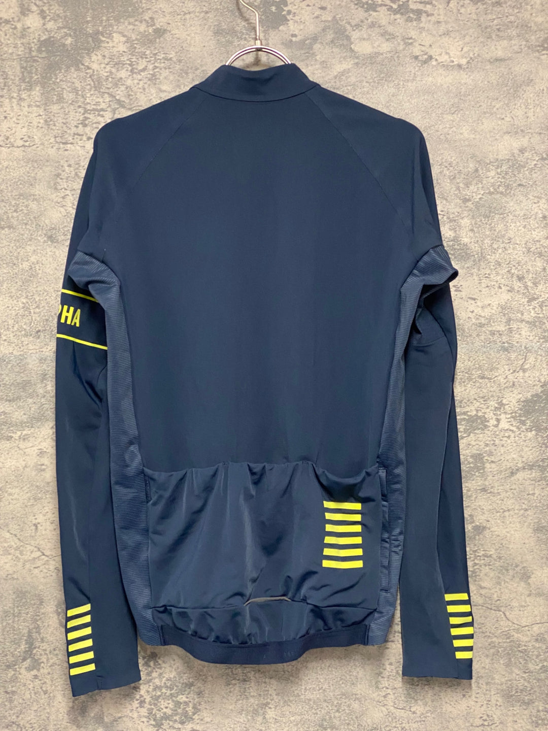 JU974 ラファ Rapha PRO TEAM LONG SLEEVE THERMAL JERSEY 長袖 サイクルジャージ 濃紺 M 裏起毛