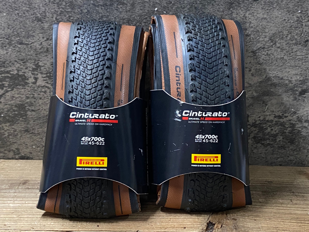 KC358 ピレリ PIRELLI Cinturato GRAVEL H タイヤ 45x700c 黒/茶 2本セット