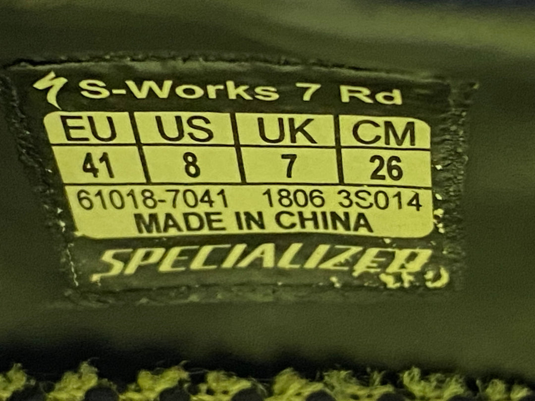 JJ375 スペシャライズド SPECIALIZED エスワークス S-WORKS 7 RD ビンディングシューズ 黒 EU41 SPD-SL