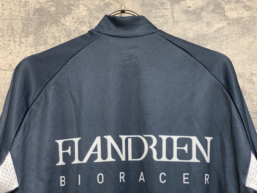 JS085 ビオレーサー BIORACER 半袖 サイクルジャージ グレー 白 4/L FLANDRIEN