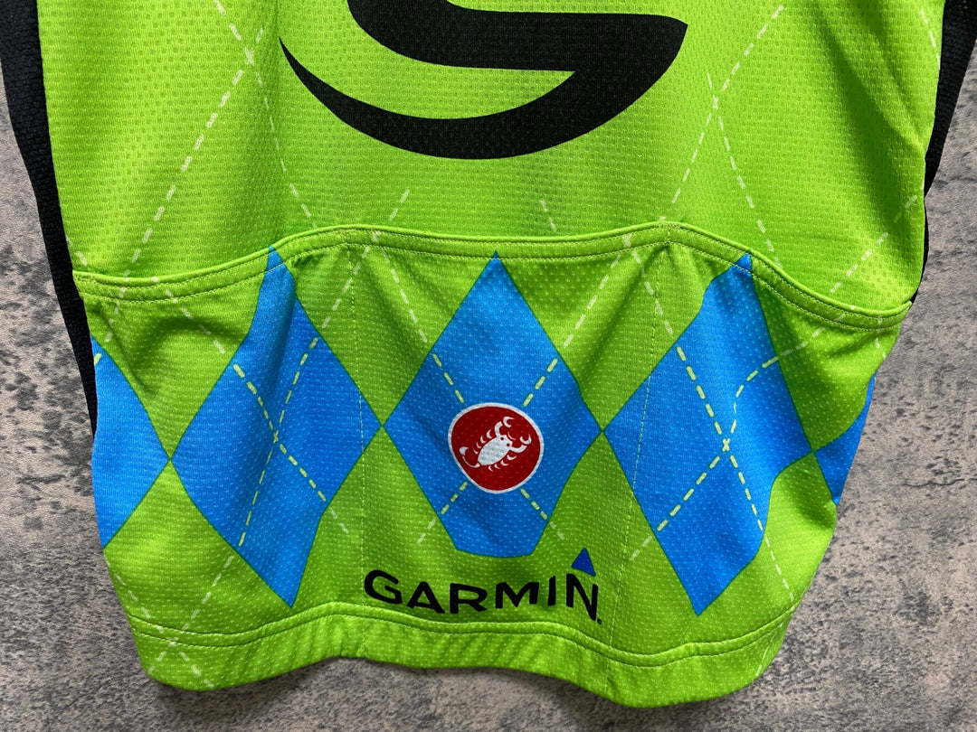 JS447 カステリ CASTELLI 半袖 サイクルジャージ 緑 S CANNONDALE