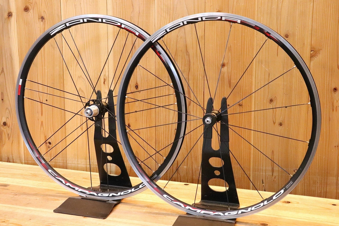 カンパニョーロ CAMPAGNOLO ゾンダ ZONDA アルミ クリンチャー ホイールセット シマノ 11S/12S ナローリム 15C 【芦屋店】