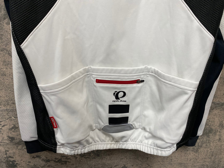 KG272 パールイズミ PEARL iZUMi 長袖 サイクルジャージ 白 黒 XL 裏起毛