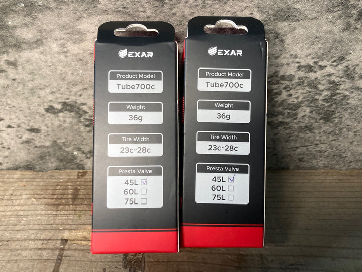 JB410 EXAR TPUチューブ 700C 23～28C バルブ長45mm 二本セット