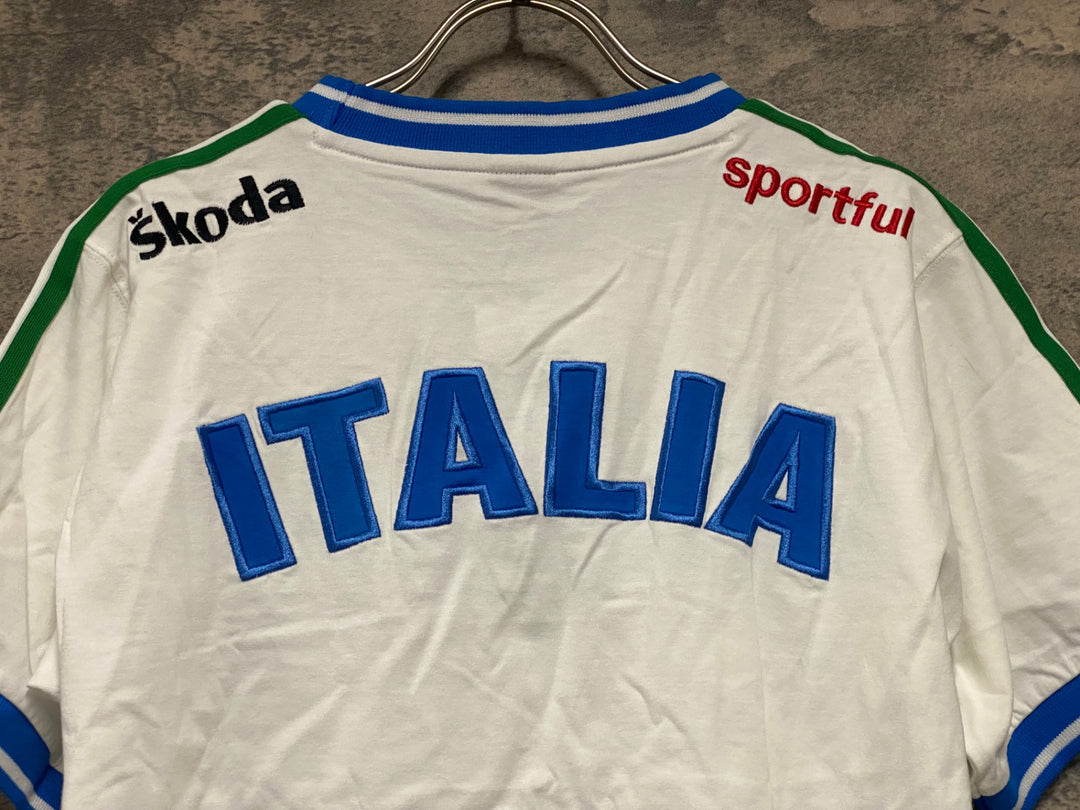 JV558 スポーツフル sportful 半袖 Tシャツ 白 M ITALIA Skoda