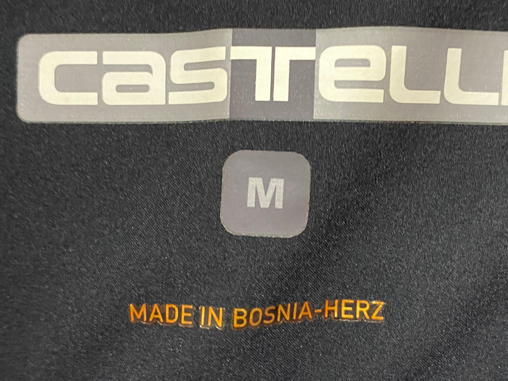 KG028 カステリ CASTELLI ROSSO CORSA 長袖 サイクルジャケット 黒 M Polartec rain or shine