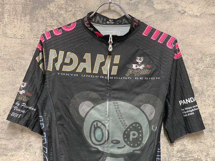 KD961 パンダーニ Pandani 半袖 サイクルジャージ 黒 M