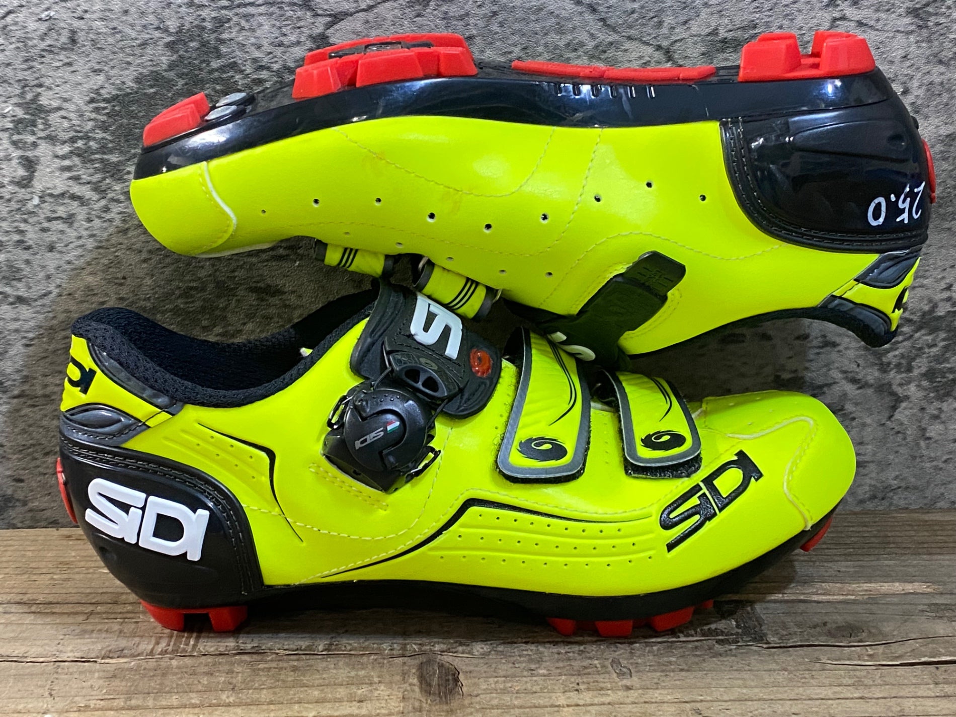 KG392 シディ SIDI TRACE MTB ビンディングシューズ 黄 SPD EU40 ※ペン