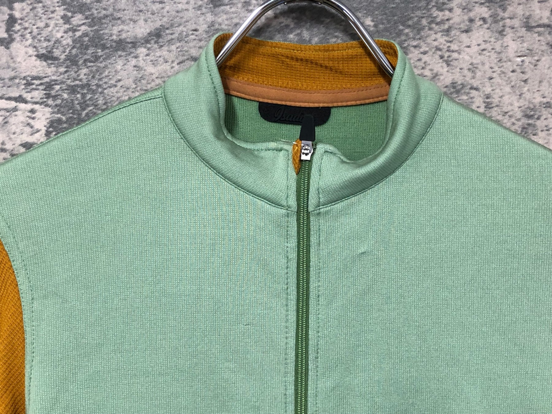 Isadore サイクルジャケット 緑と紺 Isadore サイクルジャージ 長袖