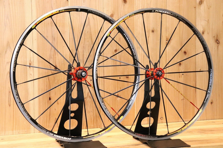 マヴィック MAVIC キシリウム KSYRIUM SL SUPERLIGHT アルミ クリンチャー ホイールセット シマノ 11S/12S ナローリム 15C 【芦屋店】