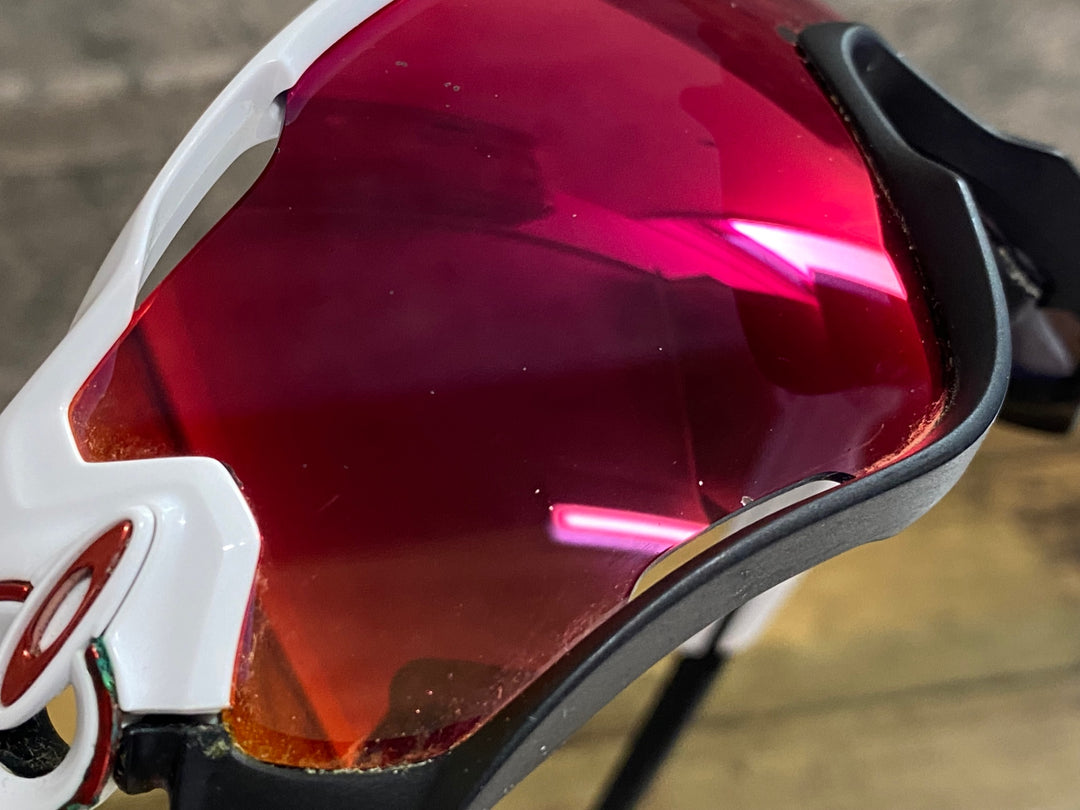 KL069 オークリー OAKLEY JAW BREAKER サングラス アイウェア 白 PRIZM 使用感あり
