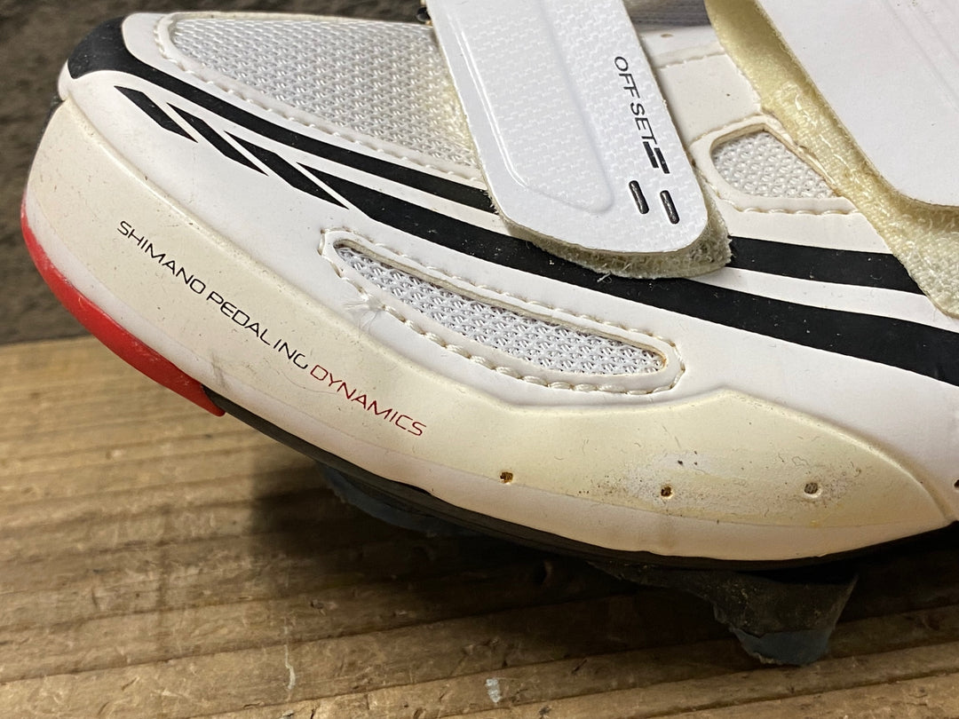 KF491 シマノ SHIMANO R107 SH-R107W ビンディングシューズ 白 赤 EU41