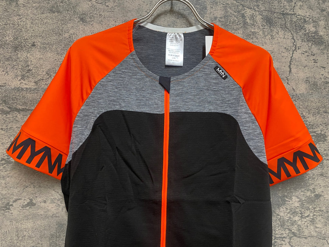 JS102 マイン MYN 半袖 サイクルジャージ オレンジ グレー 黒 L/XL 未使用
