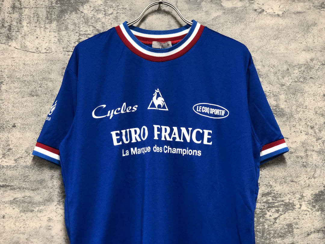 KK451 ルコックスポルティフ le coq sportif 半袖 Tシャツ サイクルジャージ 青 O